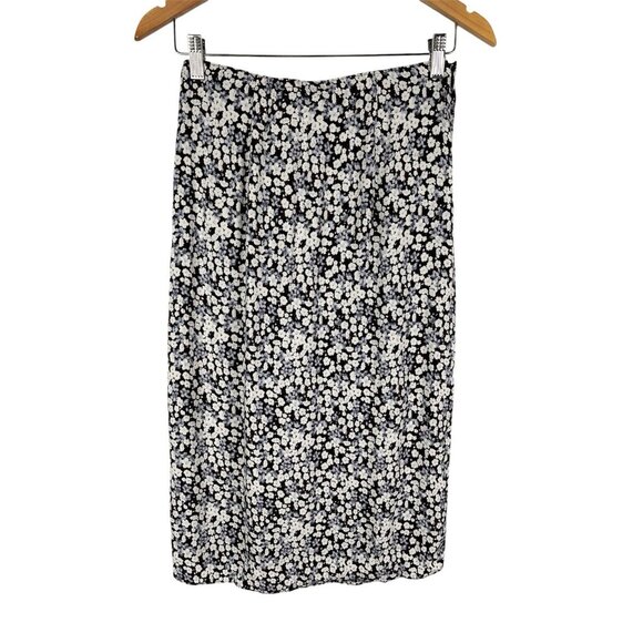 ABERCROMBIE & FITCH Women's Multicolor Floral Slit Wrap Pencil Skirt Small - Picture 5 of 5